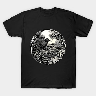 Linocut Bird T-Shirt